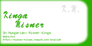 kinga misner business card